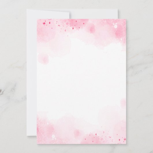 Valentijn tea party verjaardaguitnodiging kaart (Achterkant)