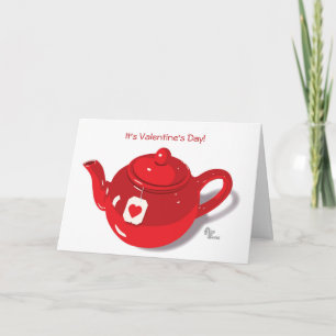 Valentijn Teapot Feestdagen Kaart