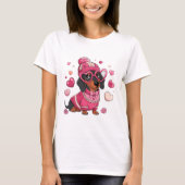 Valentijn Teckel Hond, Worstenhond T-shirt (Voorkant)