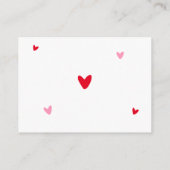 Valentijn Teddy Bear Baby shower Diaper Raffle Informatiekaartje (Achterkant)