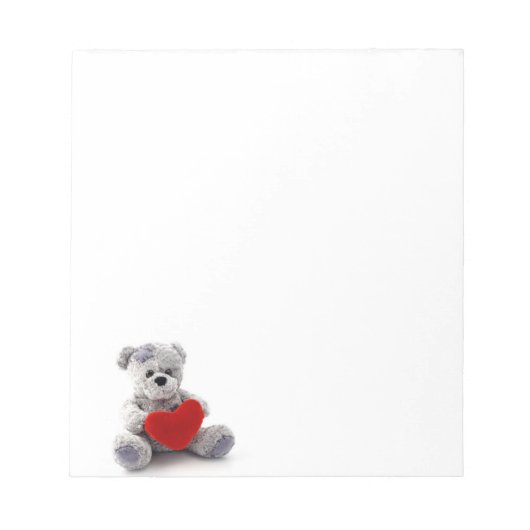 Valentijn Teddy Bear-laptop Notitieblok (Voorkant)