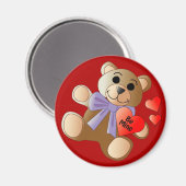 Valentijn Teddy Bear Magnet (Voorkant / Achterkant)