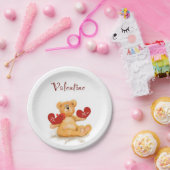 Valentijn Teddy Bear Party Bord (Feest)