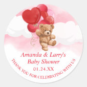 Valentijn Teddy Bear Sticker (Voorkant)