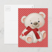 Valentijn teddy feestdagenkaart (Voorkant / Achterkant)