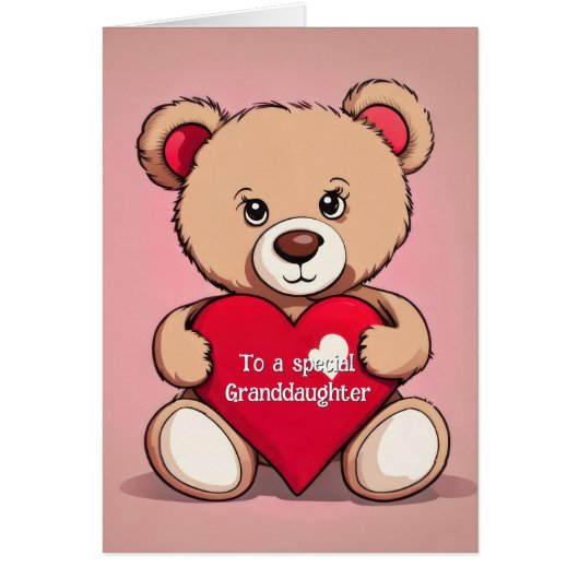Valentijn teddybeer voor kleindochter (Voorkant)