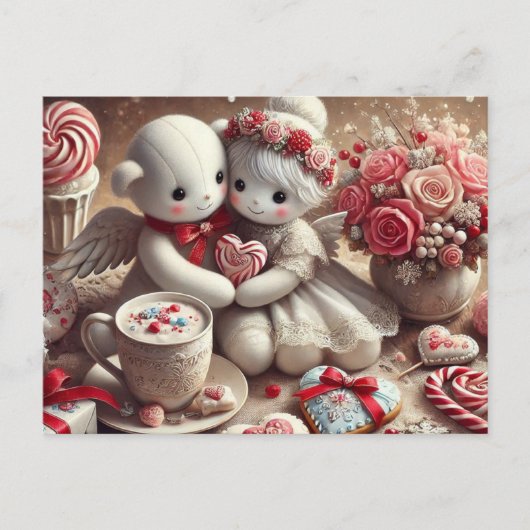 Valentijn teddyberen briefkaart (Voorkant)