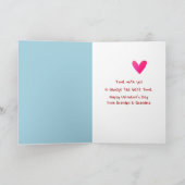 Valentijn teddyberen met hart paardebloem kaart (Binnen)