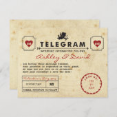  Valentijn Telegramkaart sparen de Datum Save The Date (Voorkant / Achterkant)