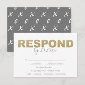 Valentijn thema Antwoord RSVP-kaarten (Voorkant / Achterkant)