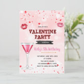 Valentijn-themauitnodiging Kaart (Staand voorkant)