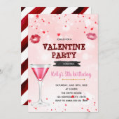 Valentijn-themauitnodiging Kaart (Voorkant / Achterkant)