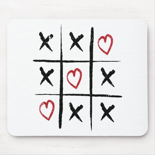 Valentijn Tic Tac Teen Harten Dag Muismat (Voorkant)