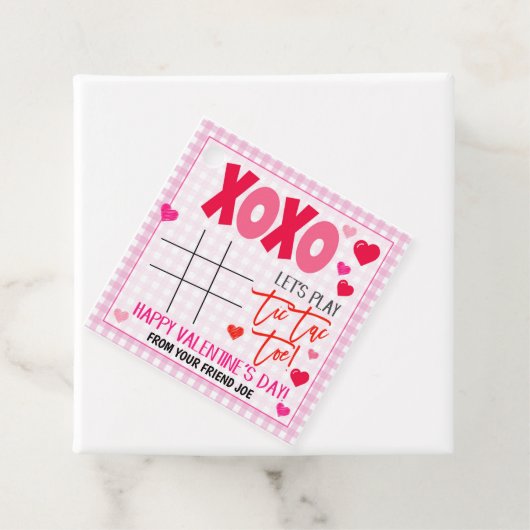 Valentijn Tic Tac Toe Gift Label (In situ)