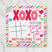 Valentijn Tic Tac Toe Gift Label (Voorkant)