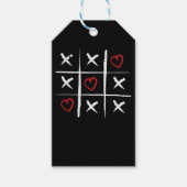 Valentijn Tic Tac Toe Hearts Valentijnsdag Valent Cadeaulabel (Voorkant)
