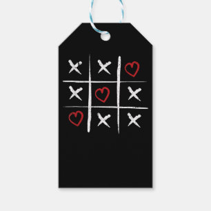 Valentijn Tic Tac Toe Hearts Valentijnsdag Valent Cadeaulabel