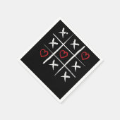 Valentijn Tic Tac Toe Hearts Valentijnsdag Valent Servet (Hoek)