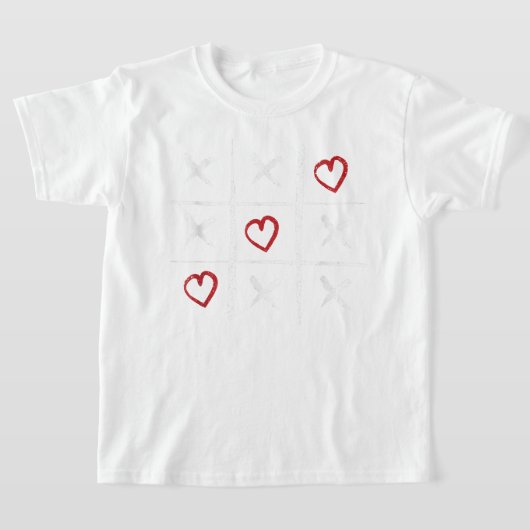 Valentijn Tic Tac Toe Hearts Valentijnsdag Valent T-shirt (Laagn)