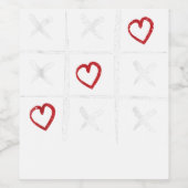 Valentijn Tic Tac Toe Hearts Valentijnsdag Valent Wijn Etiket (Enkel label)
