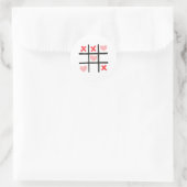 Valentijn Tic Tac Toe Ronde Sticker (Tas)