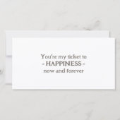  Valentijn Ticket True Love Geef één zoete Feestdagenkaart (Achterkant)