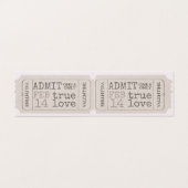 Valentijn Ticket True Love geeft één mini toe Kaart (Buitenkant ongevouwen)