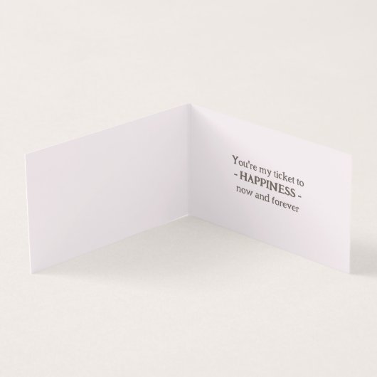  Valentijn Ticket True Love geeft één mini toe Kaart (Binnen)