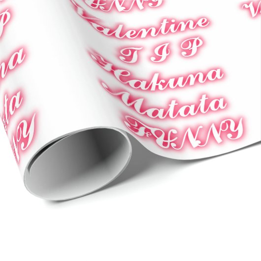 Valentijn Tip: Hakuna Matata Grappige Tekst Kunst  Cadeaupapier (Rol Hoek)