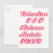 Valentijn Tip: Hakuna Matata Grappige Tekst Kunst  Feestdagenkaart (Voorkant / Achterkant)