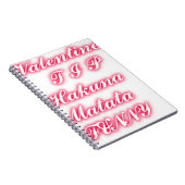 Valentijn Tip: Hakuna Matata Grappige Tekst Kunst  Notitieboek (Rechterzijde)