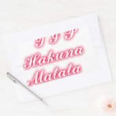 Valentijn Tip: Hakuna Matata Grappige Tekst Kunst Rechthoekige Sticker (Envelop)