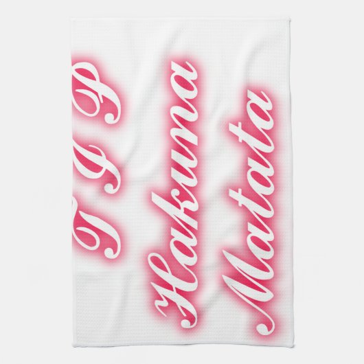 Valentijn Tip: Hakuna Matata Grappige Tekst Kunst  Theedoek (Verticaal)