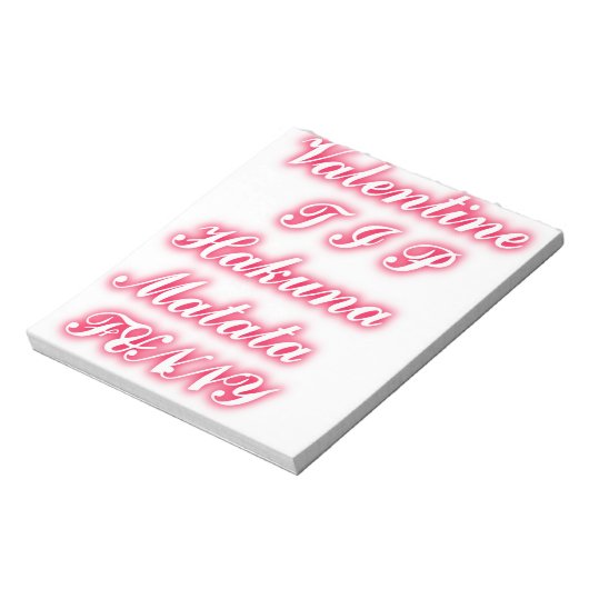 Valentijn tip hakunamatata grappige romantische kl notitieblok (Linkerzijde)