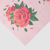 Valentijn tissue roze rozen op roze tissuepapier (Detail)