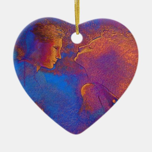 Valentijn token keramisch ornament (Voorkant)