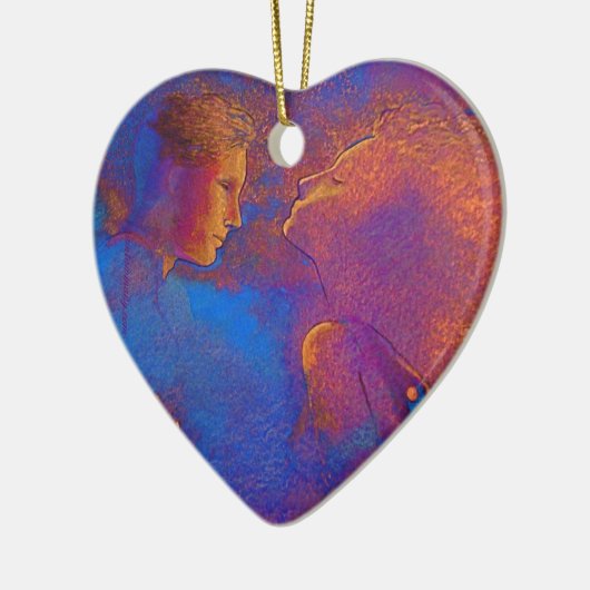 Valentijn token keramisch ornament (Links)