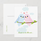 Valentijn Tortelduifjes Briefkaart (Voorkant / Achterkant)