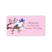 Valentijn Tortelduifjes Etiket (Voorkant)