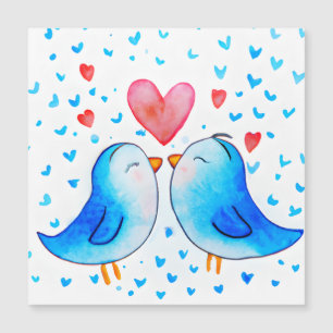 Valentijn Tortelduifjes Magnetische Kaart