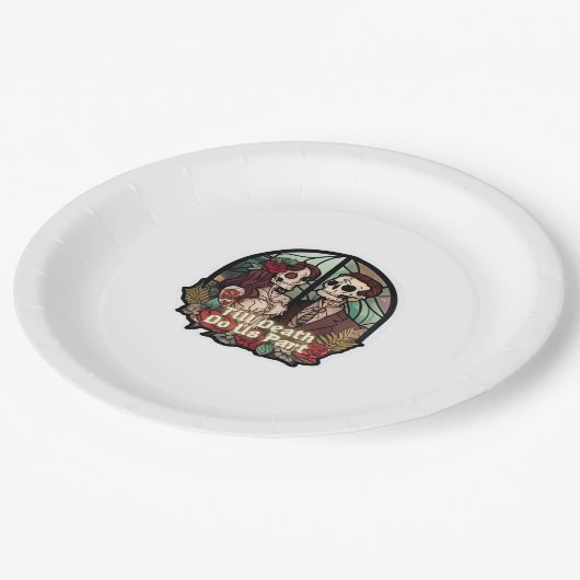 Valentijn tot de dood ons scheidt Classic Papieren Bordje (Gekanteld)