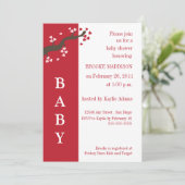 Valentijn Tree Baby shower Invitation Kaart (Staand voorkant)