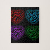 Valentijn trekt in het donker aan het gloeien legpuzzel (Verticaal)