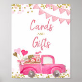Valentijn Truck SweeBaby Kaarten en cadeaubord Poster (Voorkant)