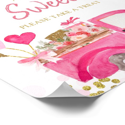 Valentijn Truck SweeLieverd alstublieft een Treat  Poster (Hoek)