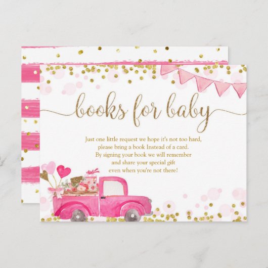 Valentijn Truck SweeLieverd Books for Baby Uitnodiging Briefkaart (Voorkant / Achterkant)