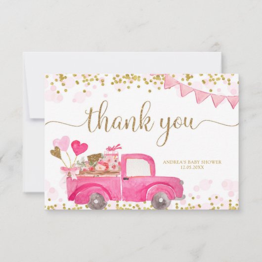 Valentijn Truck SweeLieverd Dank je wel Bedankkaart (Voorkant)