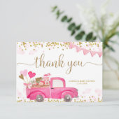 Valentijn Truck SweeLieverd Dank je wel Bedankkaart (Staand voorkant)