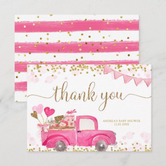 Valentijn Truck SweeLieverd Dank je wel Bedankkaart (Voorkant / Achterkant)