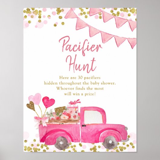 Valentijn Truck SweeLieverd Pacifier Hunt Poster (Voorkant)